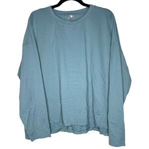 Calia by Carrie Underwood Long Sleeve Activewear Top Blue Textured Size 1X